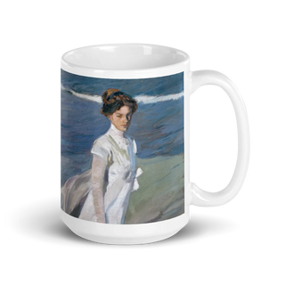 Joaquin Sorolla Strolling along the Seashore, 1909 artwork mug-4