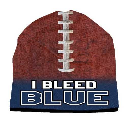 Boise State Broncos Bleed Style Sublimated Football Navy Blue Design - Team Spirit Store USA 