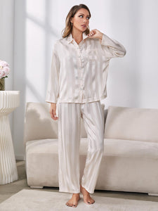 Button-Up Shirt and Pants Pajama Set - Team Spirit Store USA 
