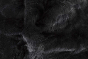Natural Rabbit Fur Black Throw Blanket - Team Spirit Store USA 