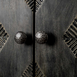 Dark Brown Solid Mango Wood Finish Sideboard With 4 Cabinet Doors - Team Spirit Store USA 