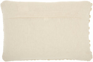 Cream Pom-Pom Detailed Lumbar Pillow - Team Spirit Store USA 