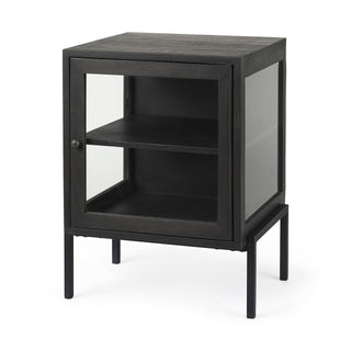 Rustic Black on Black Shadowbox Cabinet - Team Spirit Store USA 