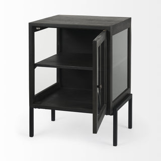 Rustic Black on Black Shadowbox Cabinet - Team Spirit Store USA 