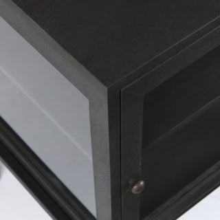 Rustic Black on Black Shadowbox Cabinet - Team Spirit Store USA 