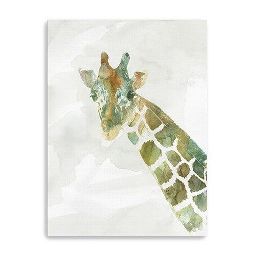 Abstract Marble Watercolor Giraffe 24x18 Canvas Wall Art - Team Spirit Store USA 