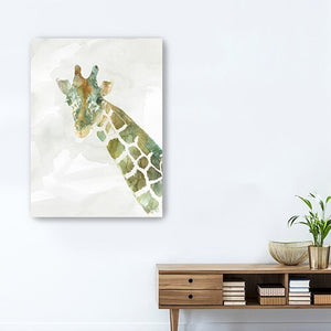 Abstract Marble Watercolor Giraffe 24x18 Canvas Wall Art - Team Spirit Store USA 