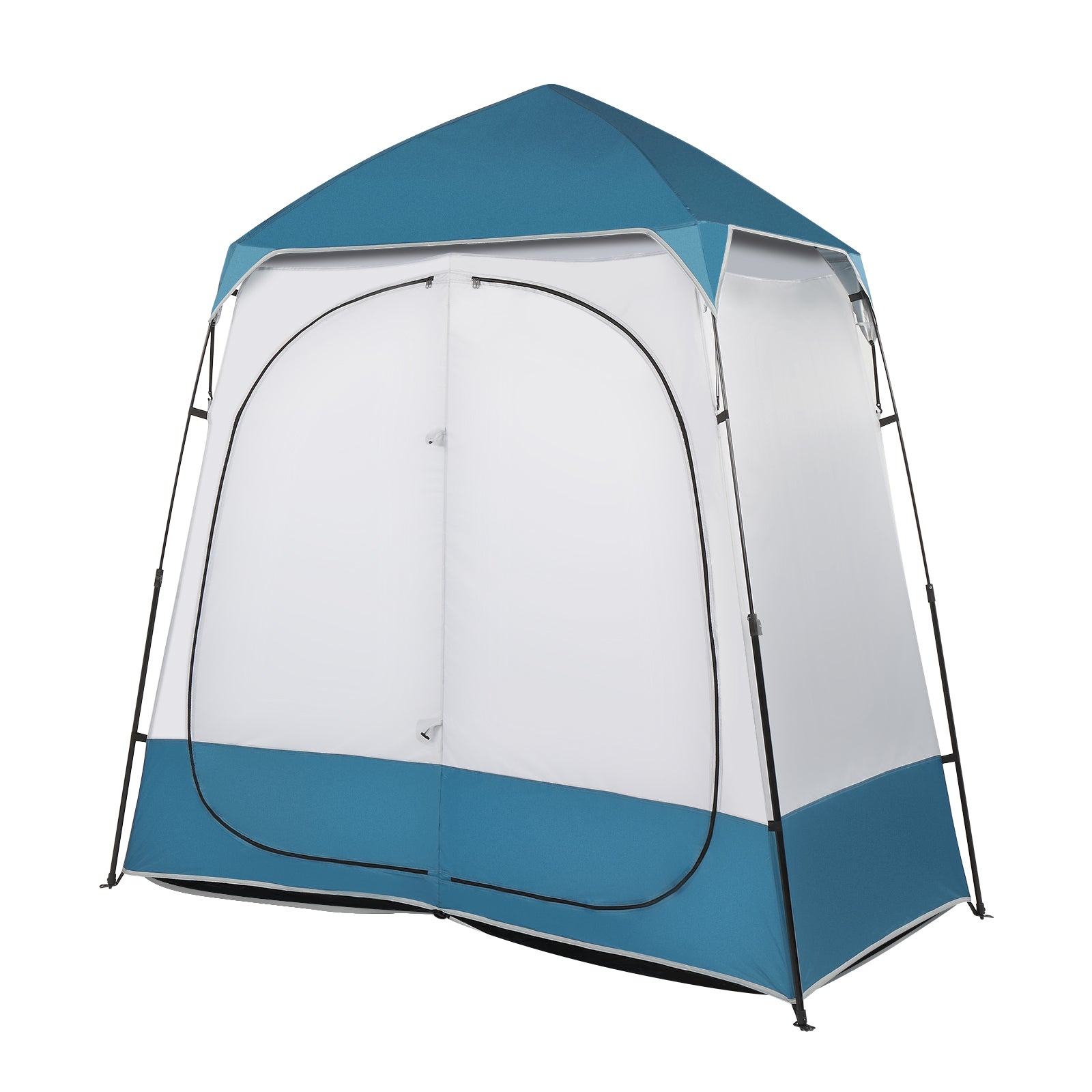 229*229*122cm Oxford Cloth Double Dressing Tent Blue/White - Team Spirit Store USA 