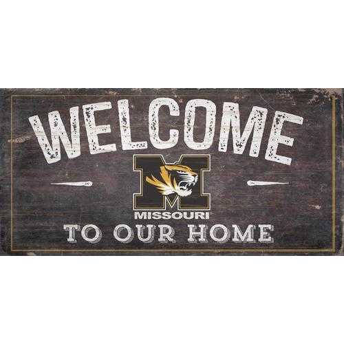 Missouri Tigers Sign Wood 6x12 Welcome To Our Home Design - Special Order - Team Spirit Store USA 