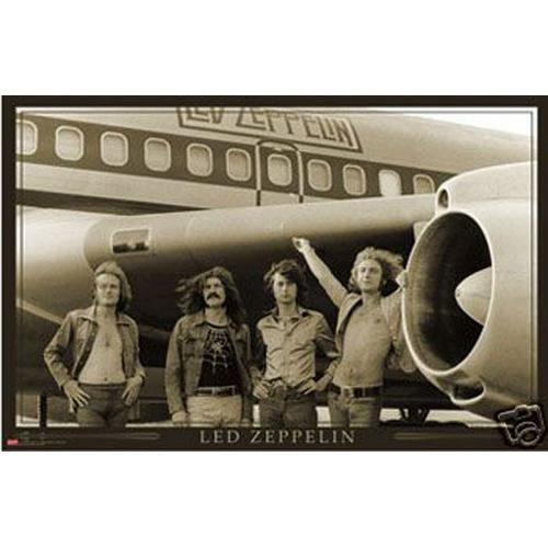 Led Zeppelin World Tour Plane 24x36 Premium Poster - Team Spirit Store USA 