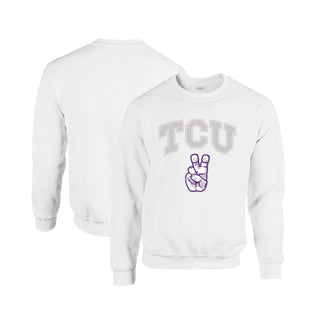 Official NCAA TCU Horned Frogs TCUH02 Mens Pullover Crewneck Sweatshirt - Team Spirit Store USA 