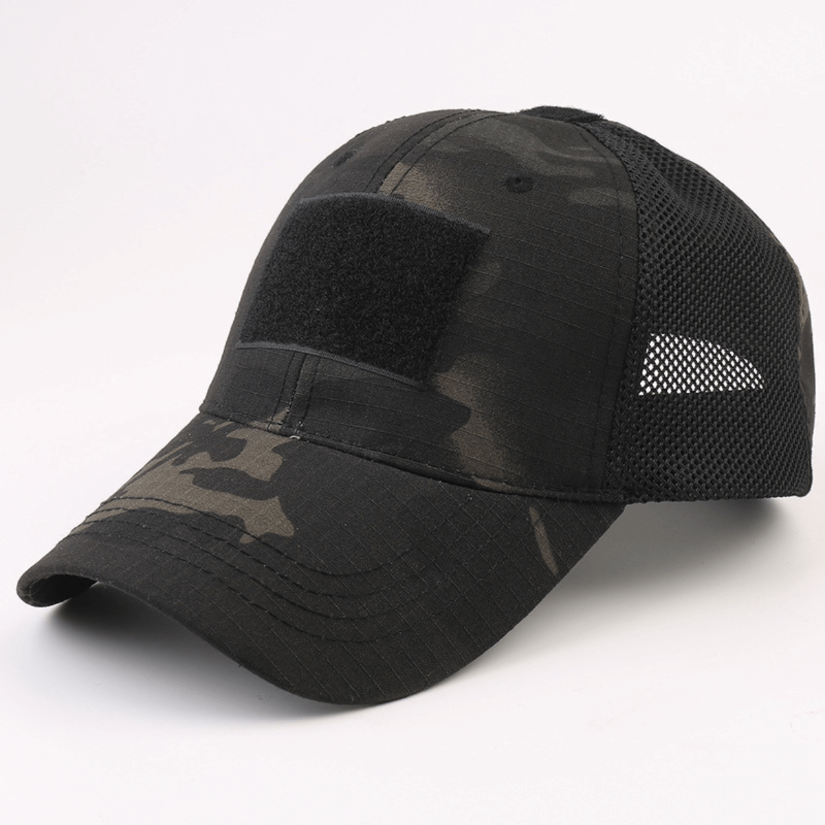 Tactical-Style Patch Hat with Adjustable Strap-0