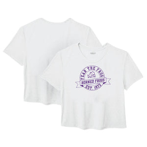 Official NCAA TCU Horned Frogs TCUH05 Womens Ideal Crop T-Shirt - Team Spirit Store USA 