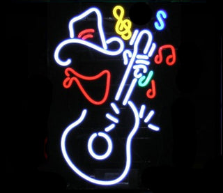Guitar Cowboy Neon Bar Sign - Team Spirit Store USA 