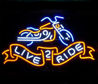 Live 2 Ride Neon Bar Sign II - Team Spirit Store USA 