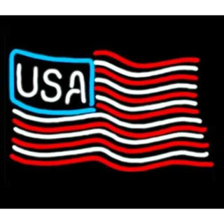 USA Flag Neon Bar Sign - Team Spirit Store USA 