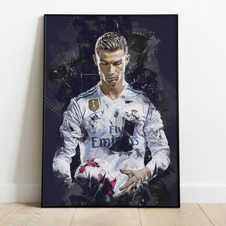 Cristiano Ronaldo Splatter Premium Poster - Team Spirit Store USA 