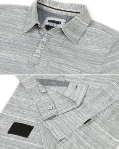 ZIMEGO Men's Casual Long Sleeve Vintage Retro Color Dyed Pocket Polo Shirts - Team Spirit Store USA 