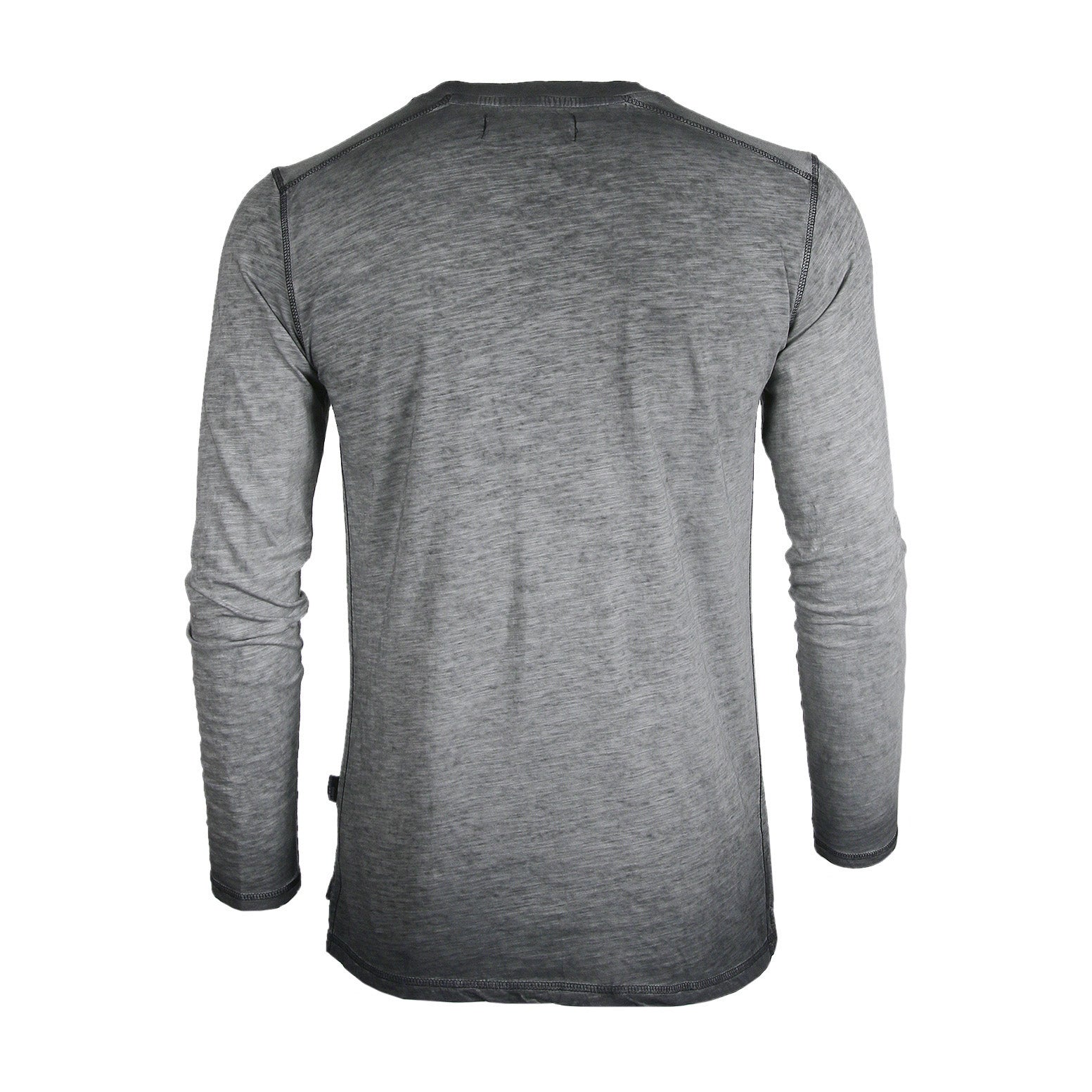 Dream Supply Long Sleeve V-Neck Oil Wash Vintage Shirt Charcoal - Team Spirit Store USA 