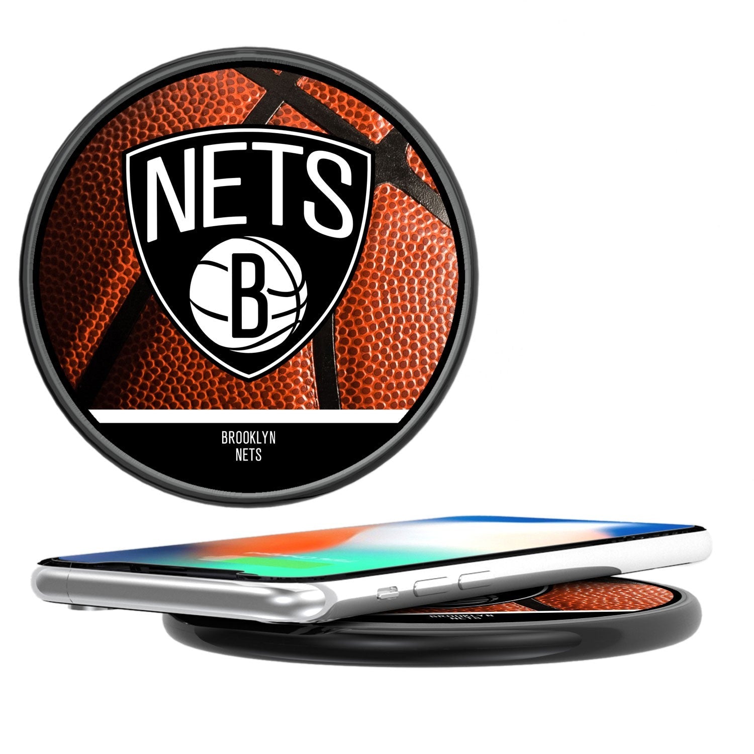 Brooklyn Nets Basketball 10-Watt Wireless Charger-0