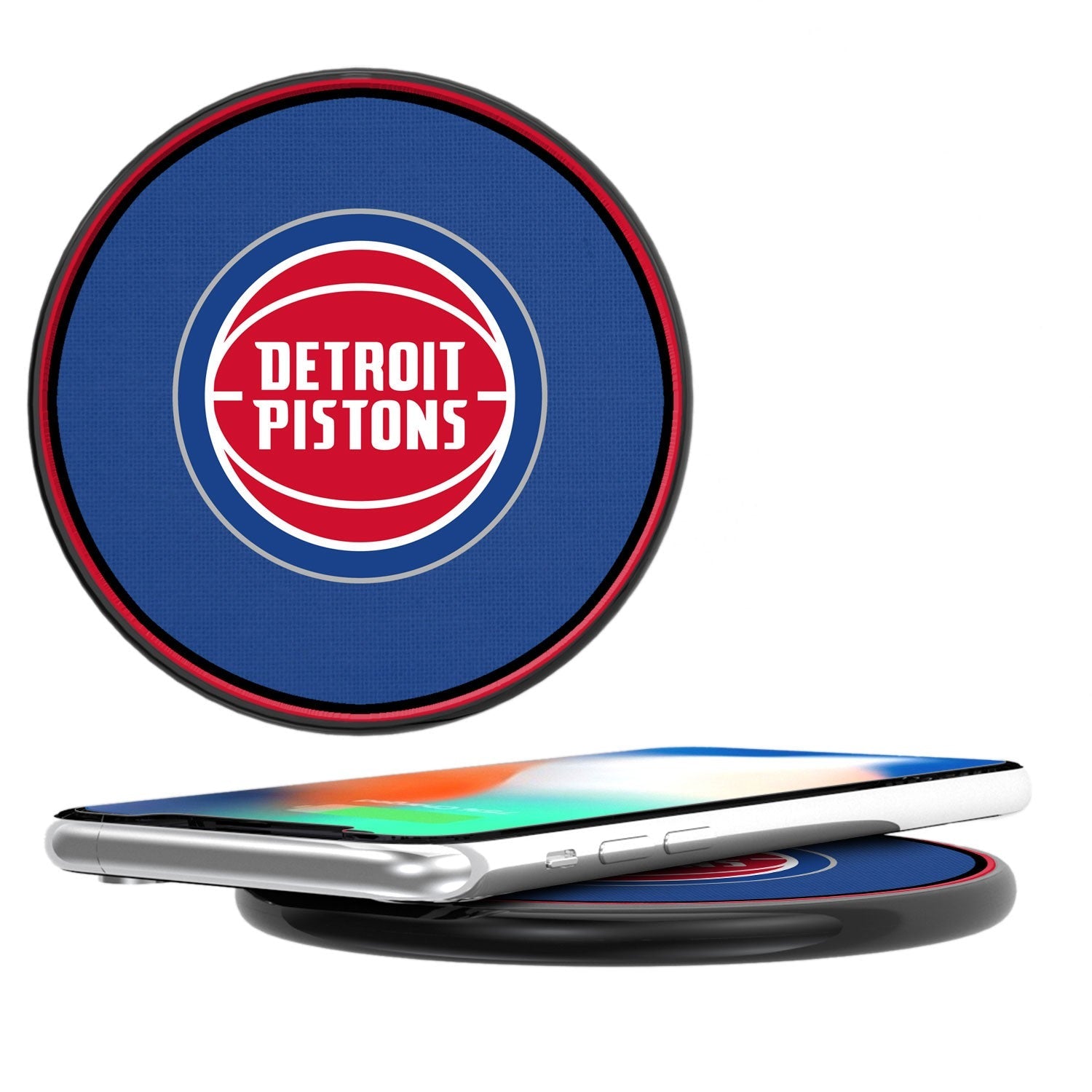 Detroit Pistons Solid 10-Watt Wireless Charger-0