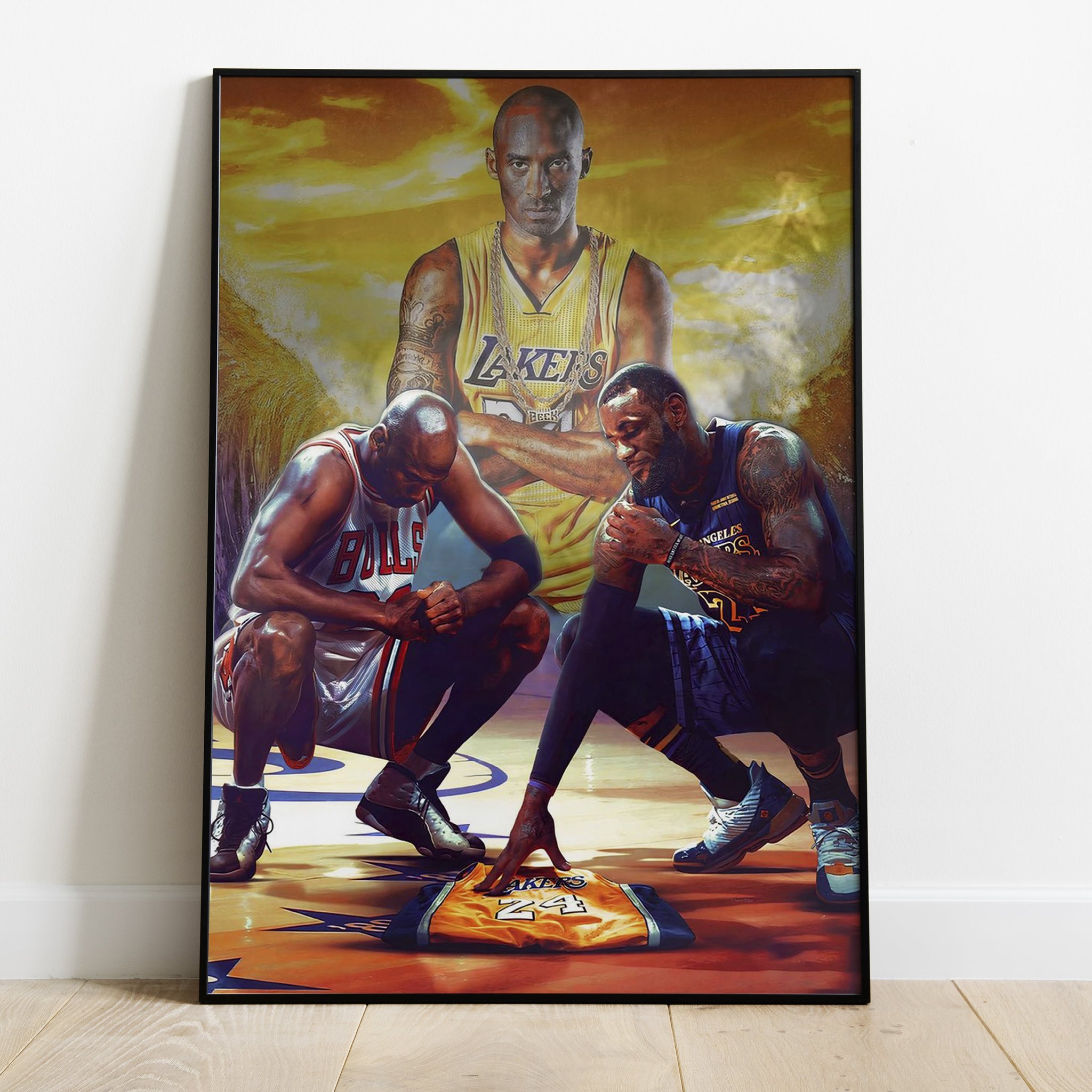 Los Angeles Lakers Kobe Lebron Jordan Premium Poster - Team Spirit Store USA 