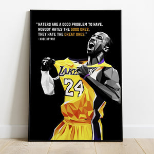 Los Angeles Lakers Kobe Bryant Haters Premium Poster - Team Spirit Store USA 