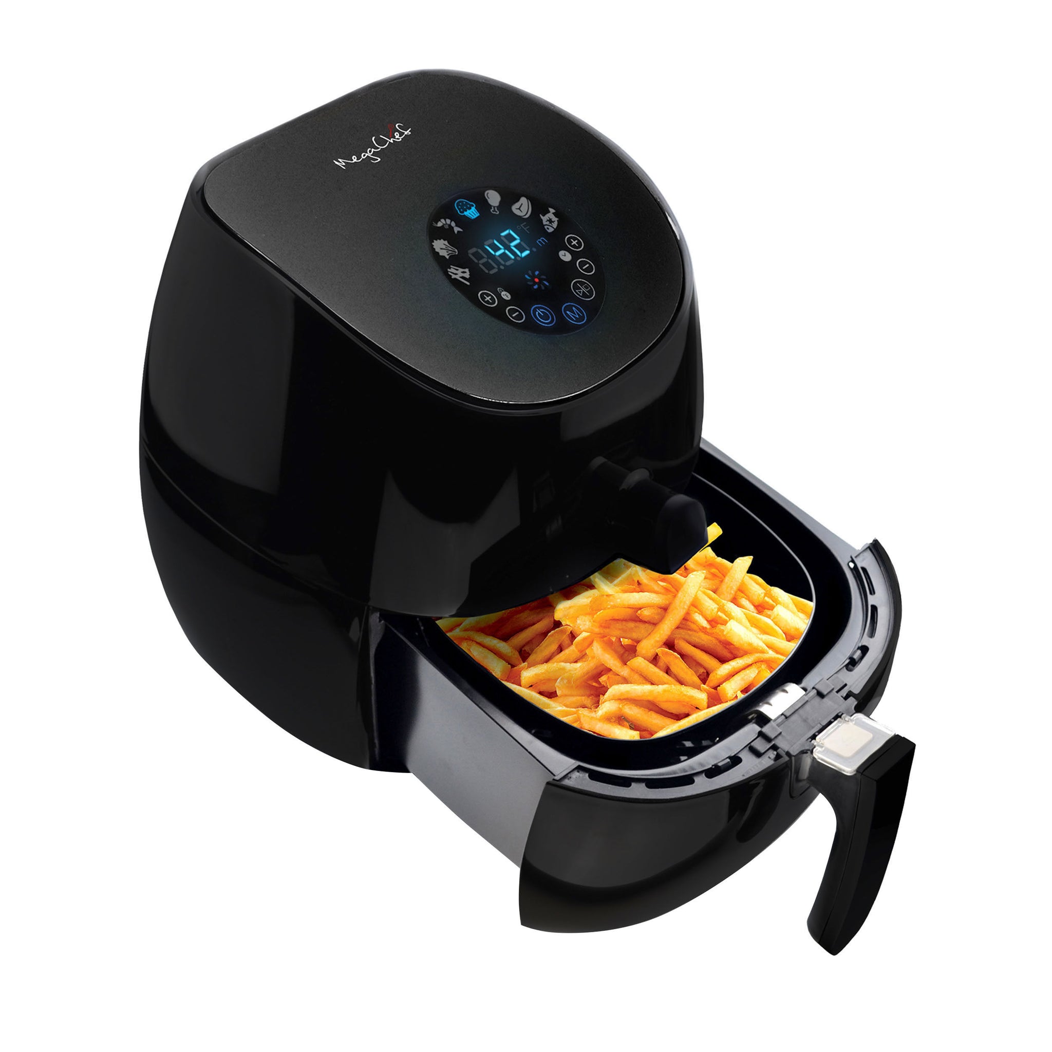 MegaChef 3.5 Quart Airfryer And Multicooker With 7 Pre-programmed Settings in Sleek Black - Team Spirit Store USA 