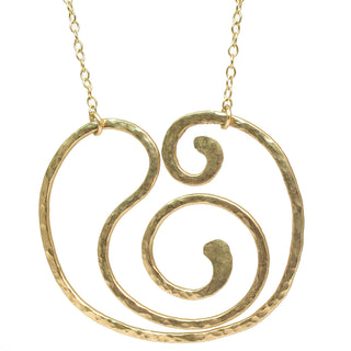 Swirl Shape Gold Necklace - Team Spirit Store USA 
