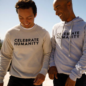 Celebrate Humanity Long Sleeve White Sweatshirt - Team Spirit Store USA 