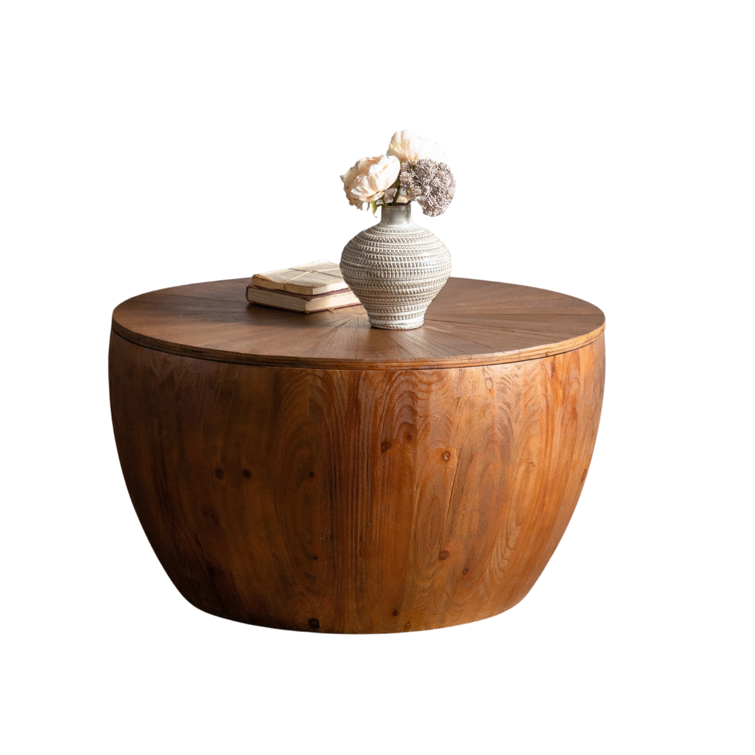 Vintage Style Bucket Shaped Coffee Table-0