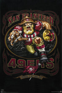 San Francisco 49ers Grinding it Out 24x36 Premium Poster - Team Spirit Store USA 