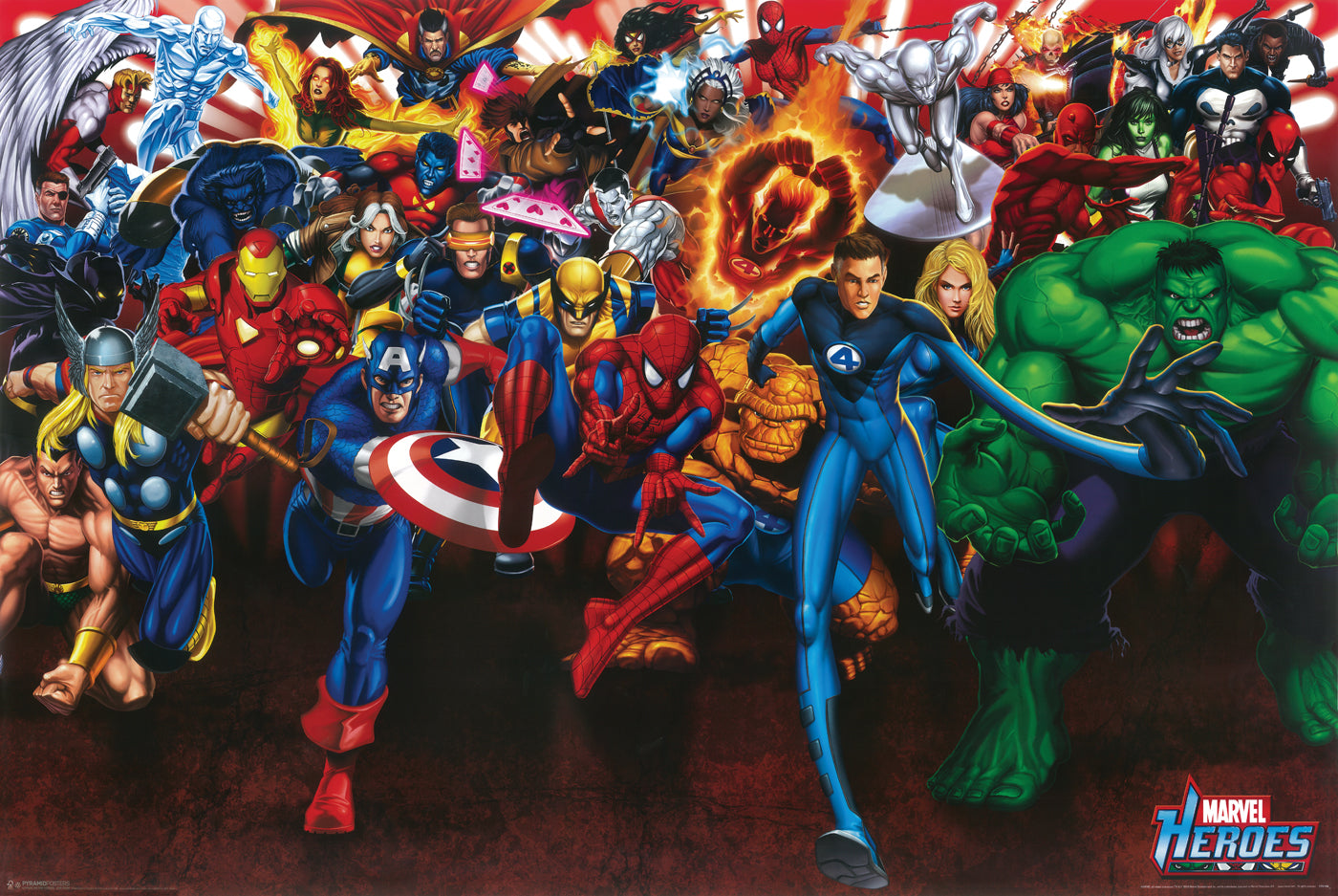 Marvel Heroes Collage 24x36 Premium Art Poster - Team Spirit Store USA 