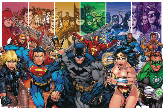 DC Comics Super Team 24x36 Premium Poster - Team Spirit Store USA 