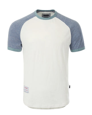 ZIMEGO Men's Short Sleeve Classic Retro Contrast Raglan Ringer T-Shirt-3