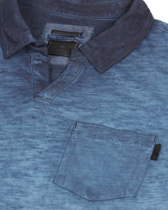 ZIMEGO Mens Polo Shirt Short Sleeve Vintage Wash Fade Dyed Casual V-Neck Henley-4
