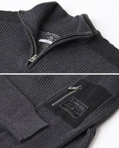 Zimego Long Sleeve Pullover Quarter Zip Sweater - Team Spirit Store USA 