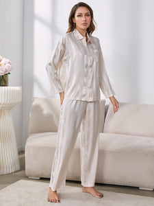 Button-Up Shirt and Pants Pajama Set - Team Spirit Store USA 