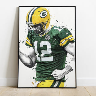 Green Bay Packers Aaron Rodgers Premium Poster - Team Spirit Store USA 