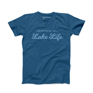 Happiness Lake Life Sea Blue T-Shirt - Team Spirit Store USA 