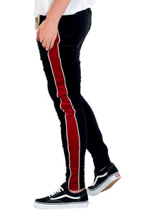 Velour Pipe Track Pants-1