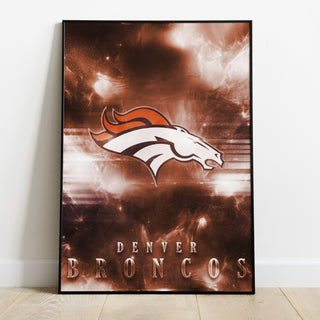 Denver Broncos Logo Art Premium Poster - Team Spirit Store USA 