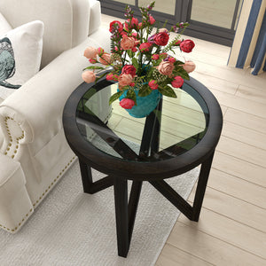 Modern Simple Tempered glass Side Table-1