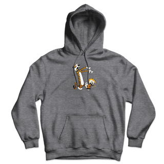Calvin and Hobbes Playing Zombies Unisex Hoodie-0