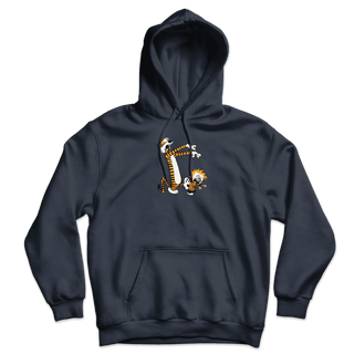 Calvin and Hobbes Playing Zombies Unisex Hoodie-2
