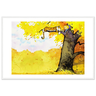 Calvin and Hobbes Resting on a Tree Poster-15