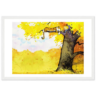 Calvin and Hobbes Resting on a Tree Poster-9