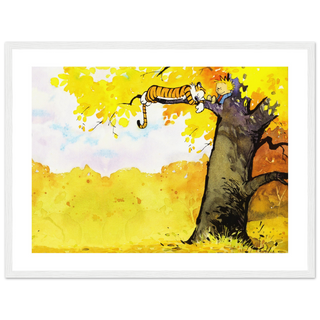 Calvin and Hobbes Resting on a Tree Poster-12