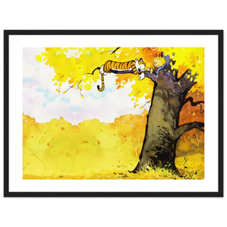 Calvin and Hobbes Resting on a Tree Poster-3