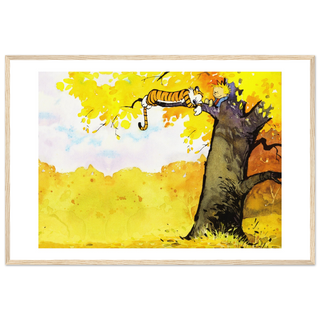 Calvin and Hobbes Resting on a Tree Poster-14